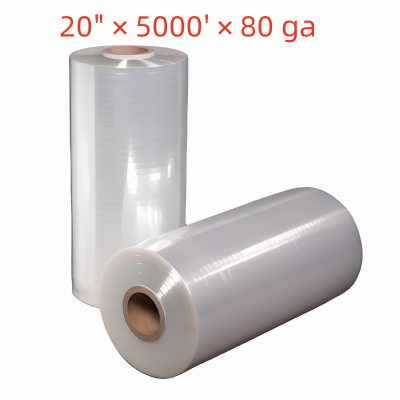 80 Gauge 20 in x 5000 ft Machine Stretch Film Supplier PWP Stretch Film
