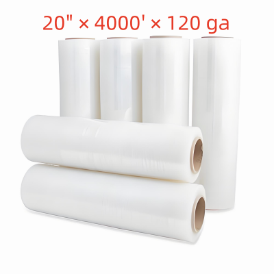 Cost Saving 120 Gauge 20 in x 4000 ft Machine Stretch Film PWP Stretch Film